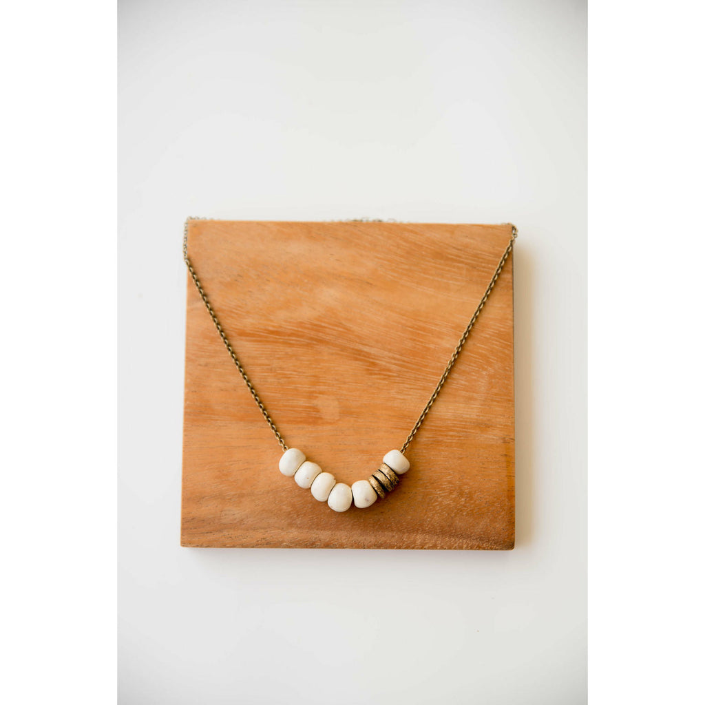 Bel Koz Simple Bead Clay Necklace - Betsey's Boutique Shop - Necklaces