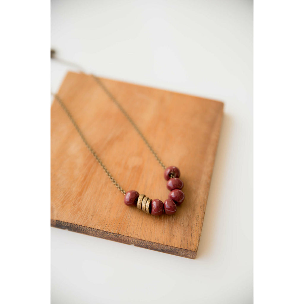 Bel Koz Simple Bead Clay Necklace - Betsey's Boutique Shop - Necklaces