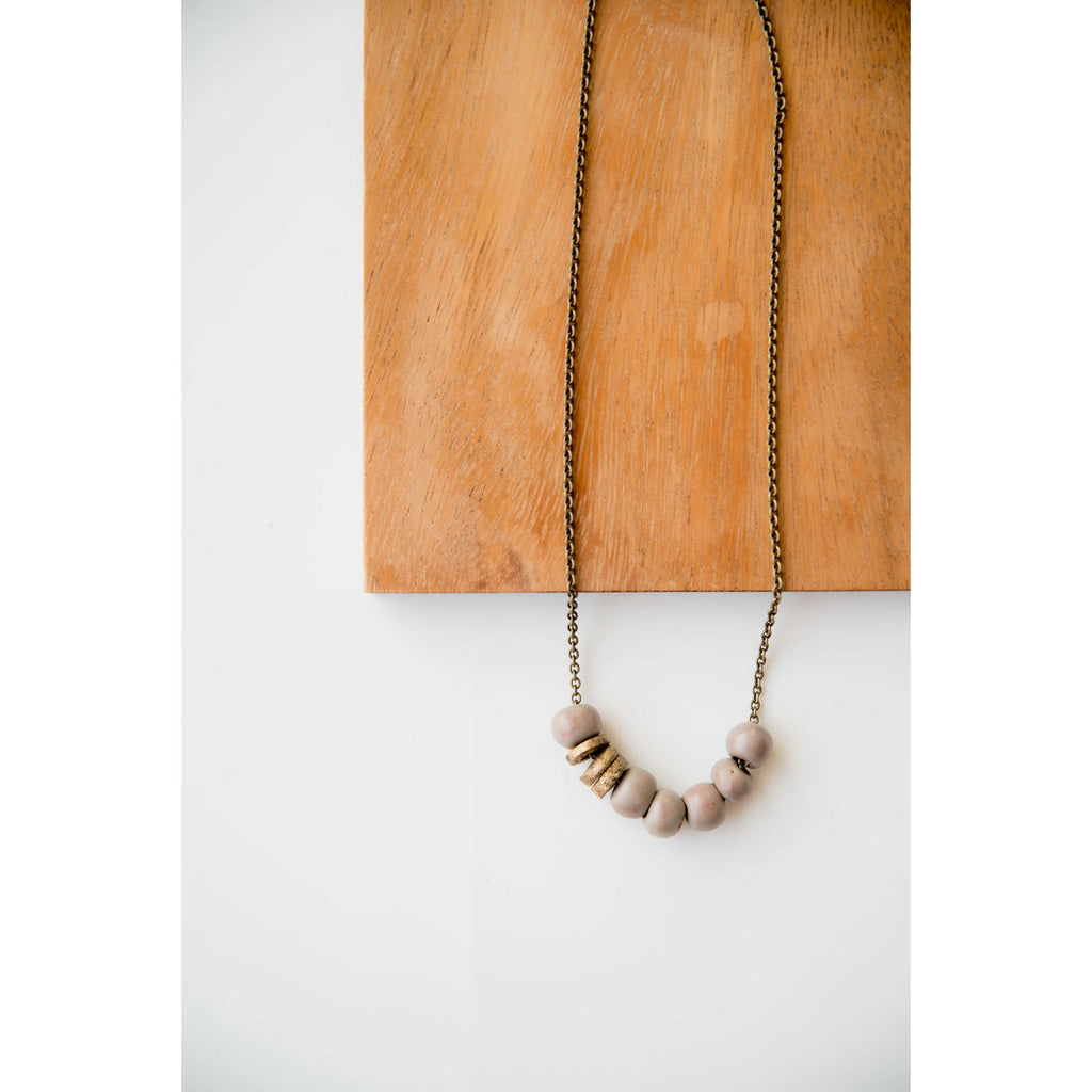 Bel Koz Simple Bead Clay Necklace - Betsey's Boutique Shop - Necklaces