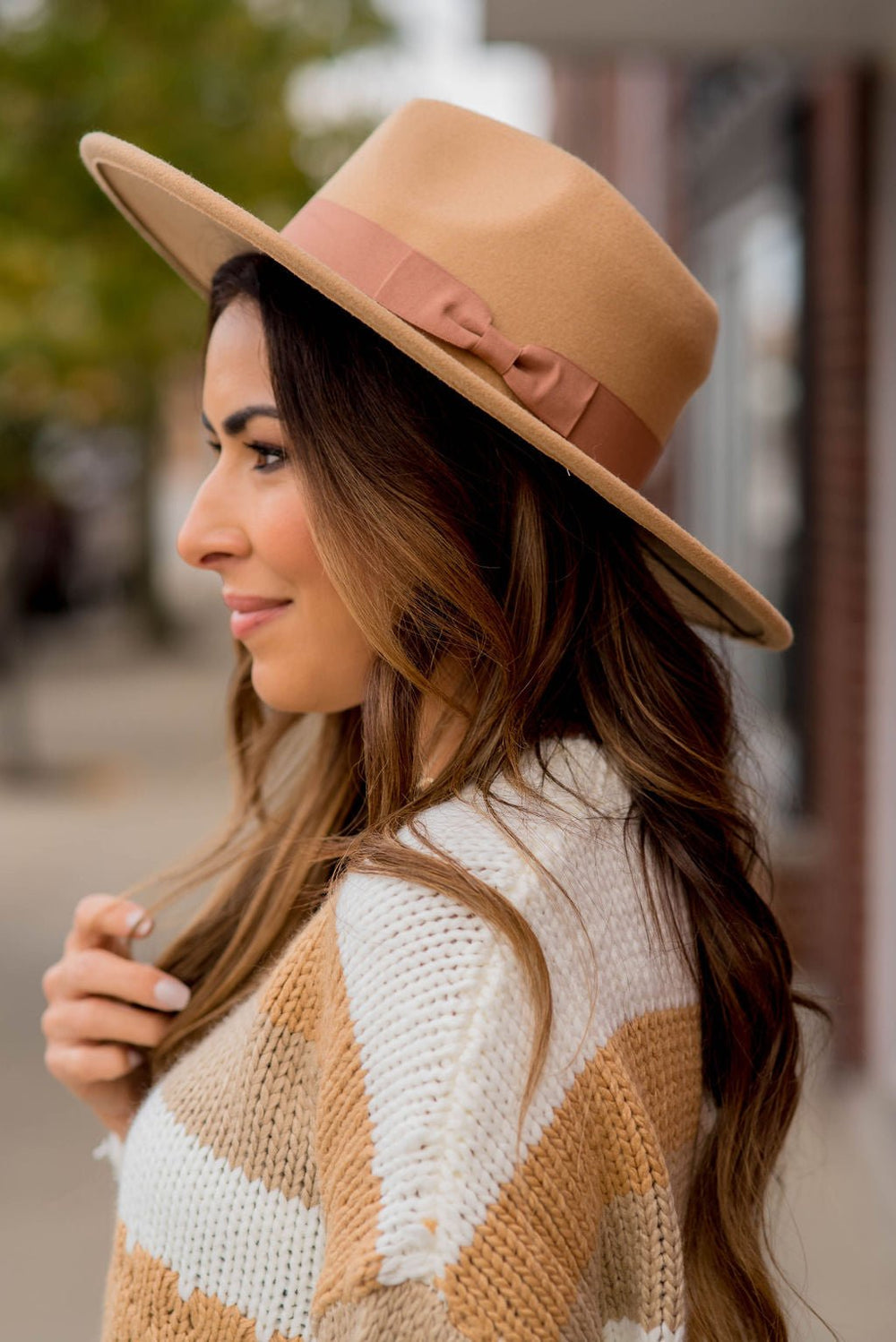 Solid Wide Brimmed Hat Mustard by Betsey's Boutique
