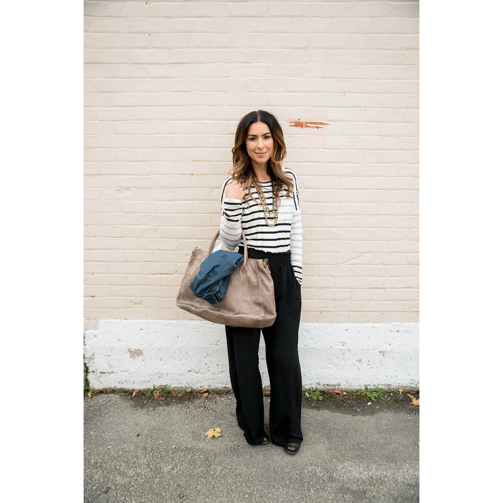 Black Striped Shirt - Betsey's Boutique Shop