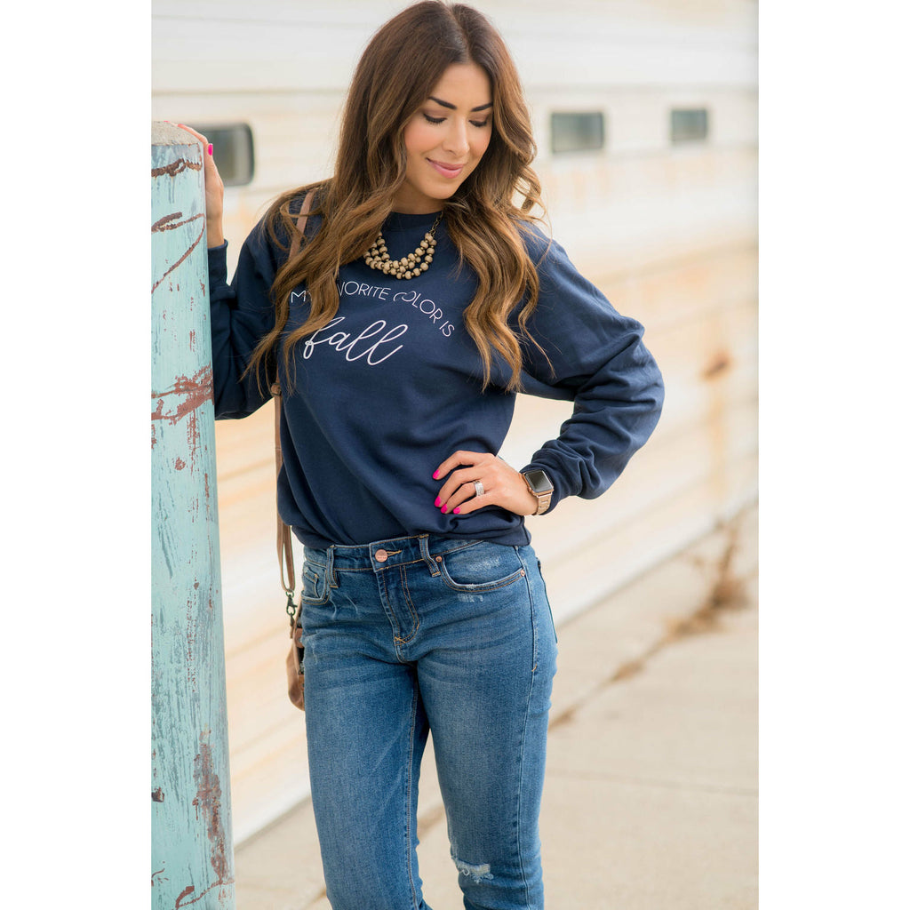 My Favorite Color is Fall Crewneck - Betsey's Boutique Shop