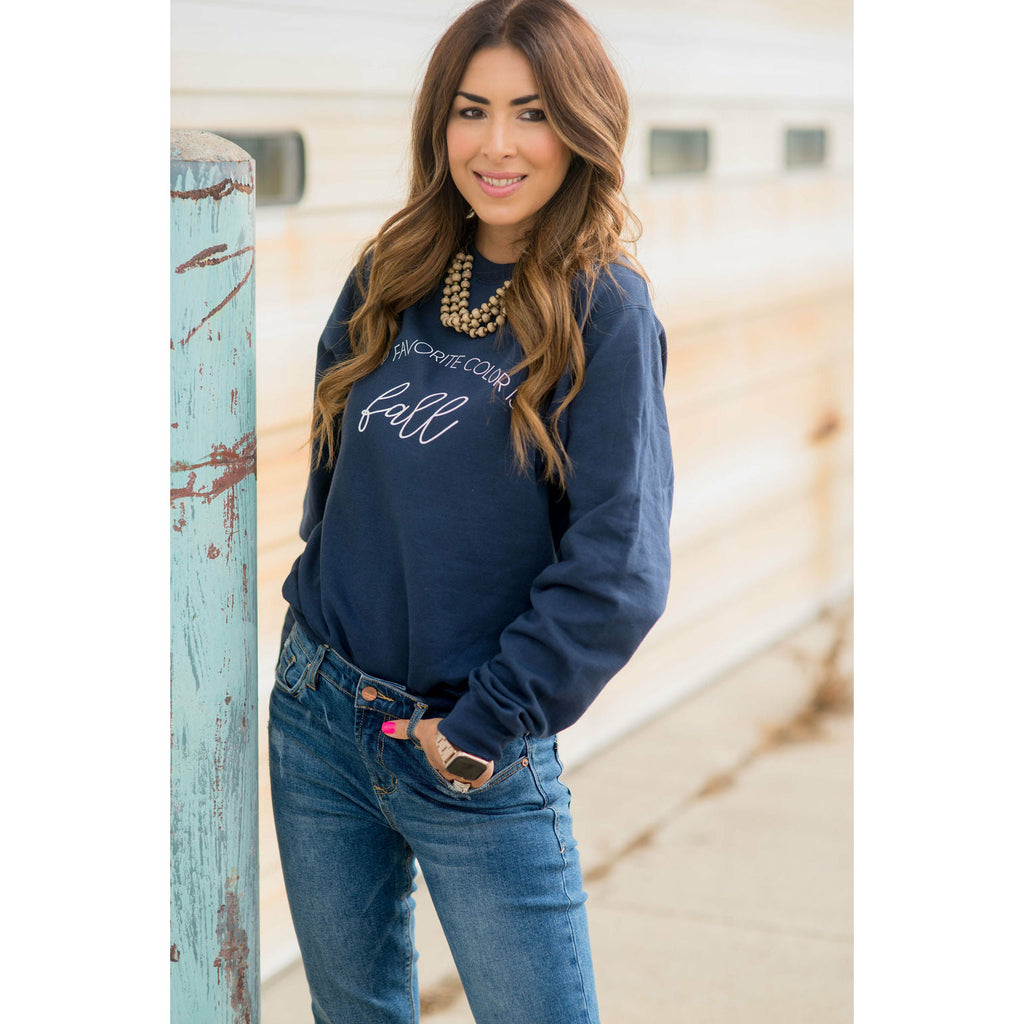 My Favorite Color is Fall Crewneck - Betsey's Boutique Shop