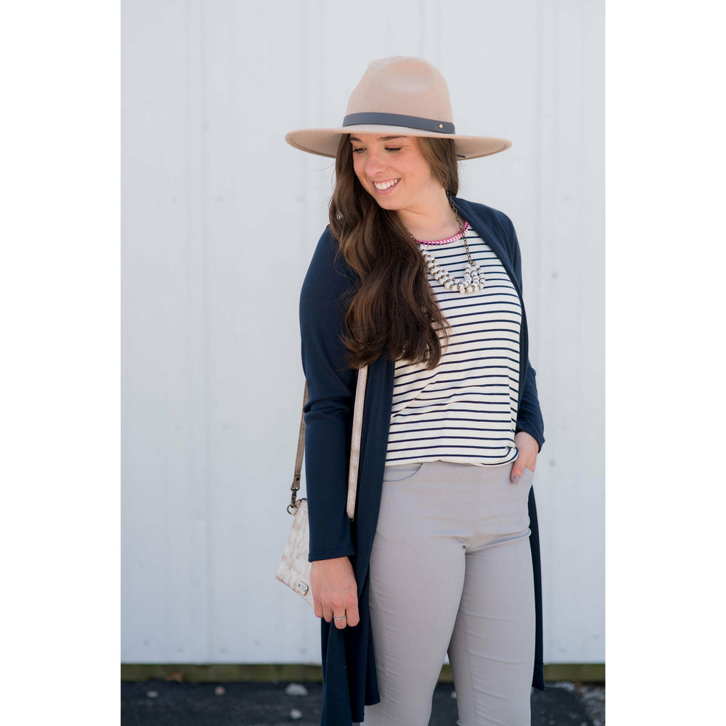 Pink Accented Striped Tank - Betsey's Boutique Shop