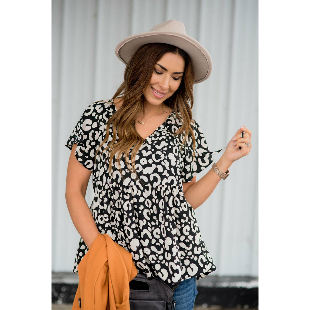 Large Leopard Print Blouse - Betsey's Boutique Shop