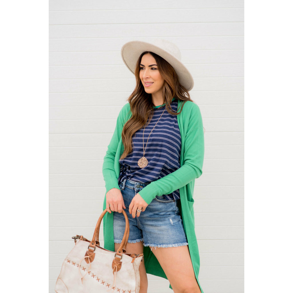 Double Trimmed Striped Tank - Betsey's Boutique Shop