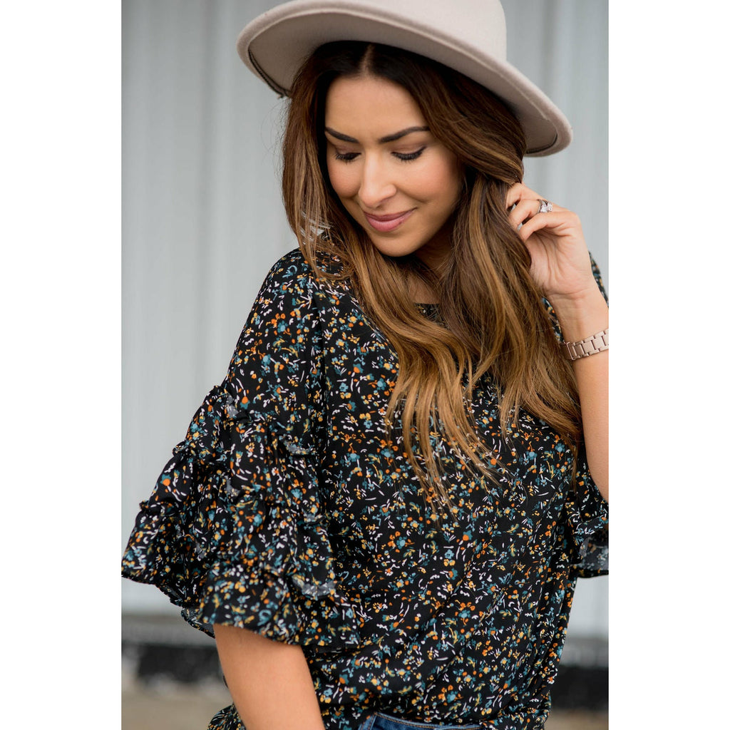 Fabulous Sleeved Confetti & Fun Blouse - Betsey's Boutique Shop