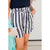 Belted Striped Pocket Shorts - Betsey's Boutique Shop - Shorts