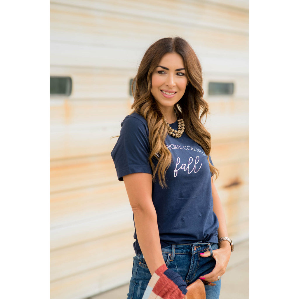 My Favorite Color is Fall Graphic Tee - Betsey's Boutique Shop