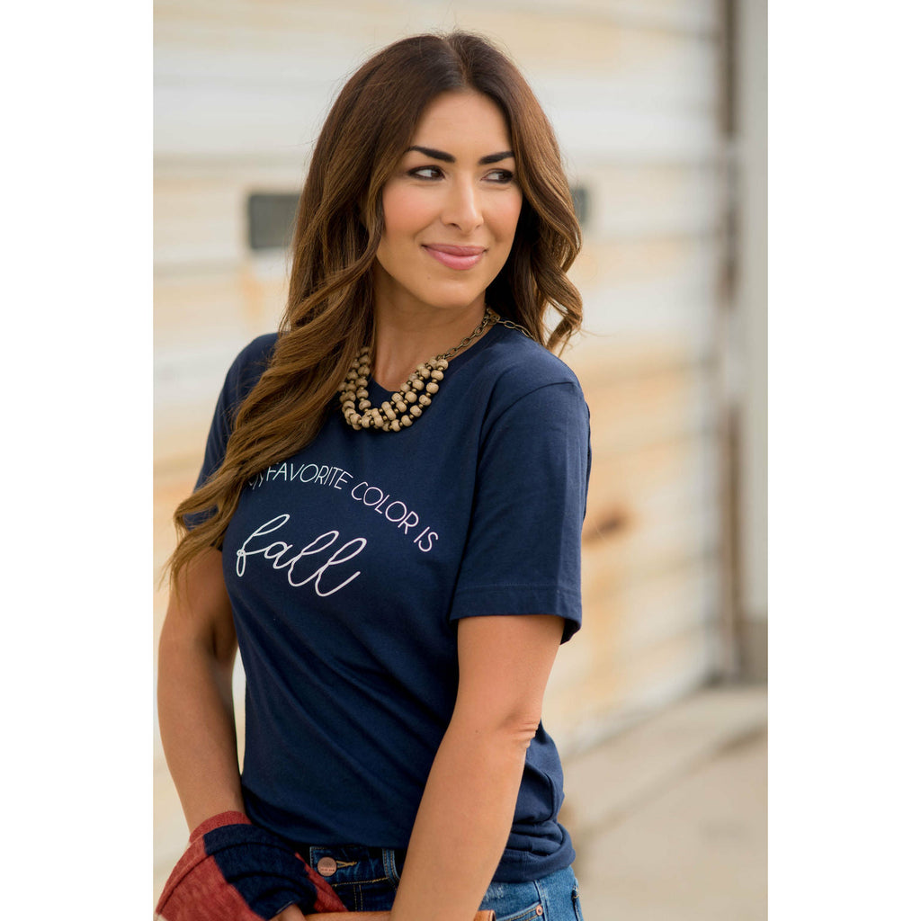 My Favorite Color is Fall Graphic Tee - Betsey's Boutique Shop