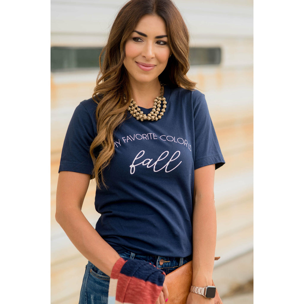 My Favorite Color is Fall Graphic Tee - Betsey's Boutique Shop