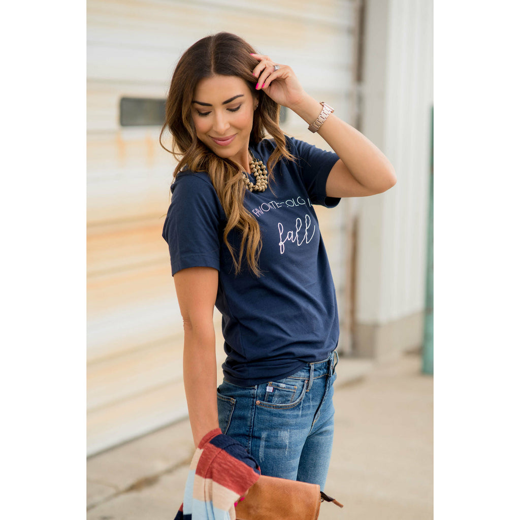 My Favorite Color is Fall Graphic Tee - Betsey's Boutique Shop