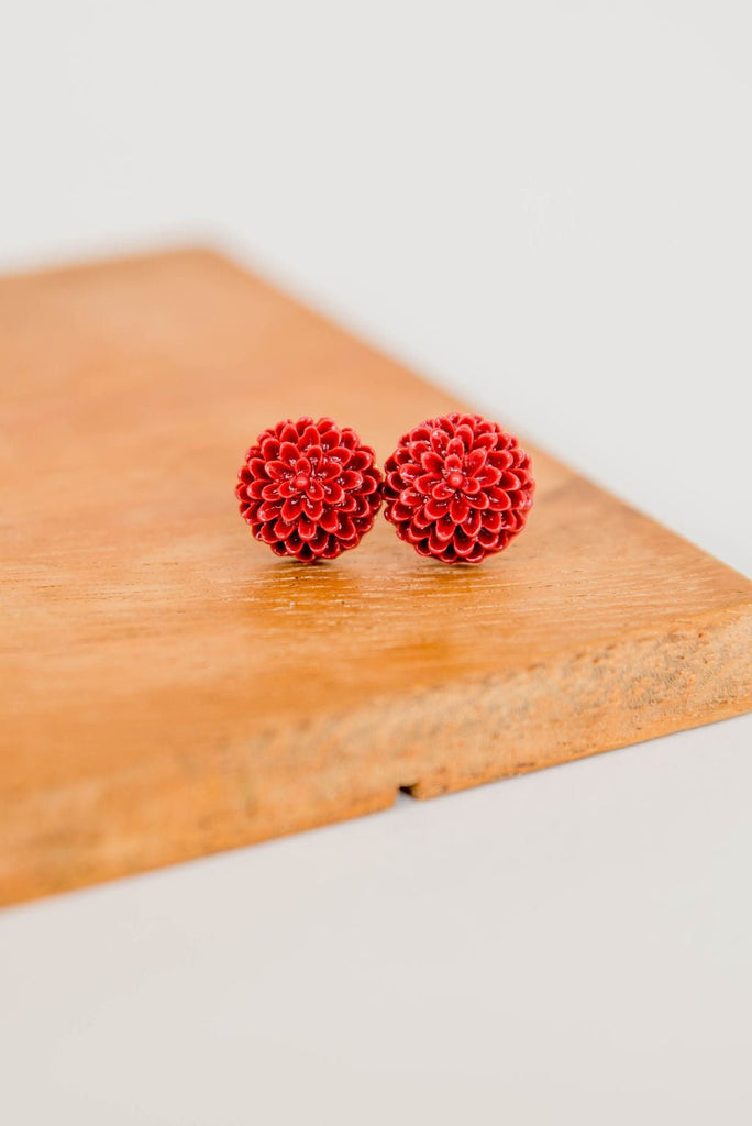 Dahlia Stud Earrings - Betsey's Boutique Shop -