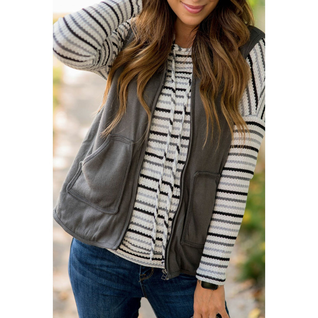 Sherpa Lined Vest - Betsey's Boutique Shop - Vests