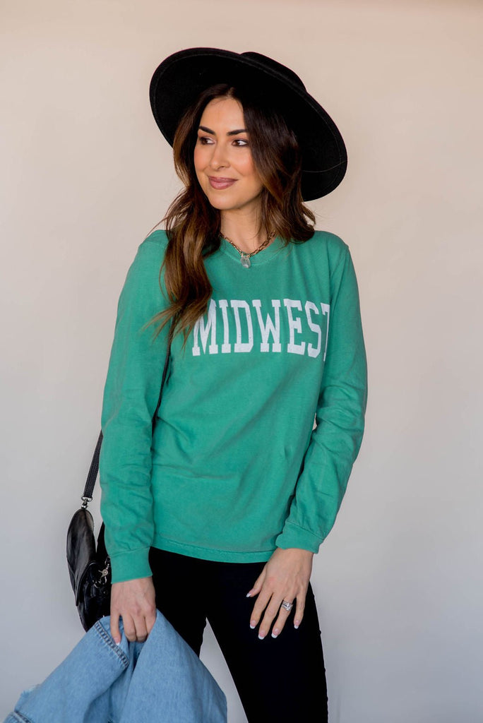 Midwest Long Sleeve Graphic Tee - Betsey's Boutique Shop -