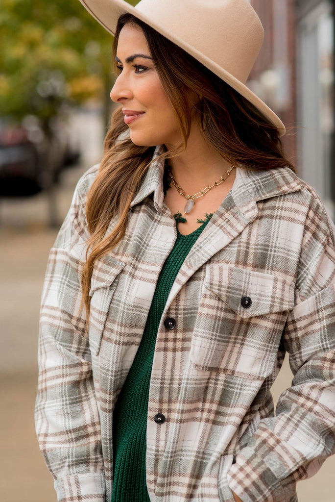 Chic Elongated Plaid Tunic Shacket - Betsey's Boutique Shop