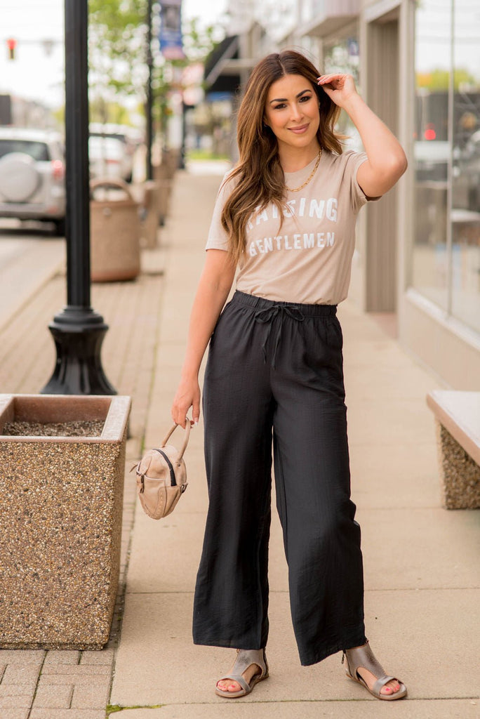 Classy Relaxed Drawstring Pants - Betsey's Boutique Shop -