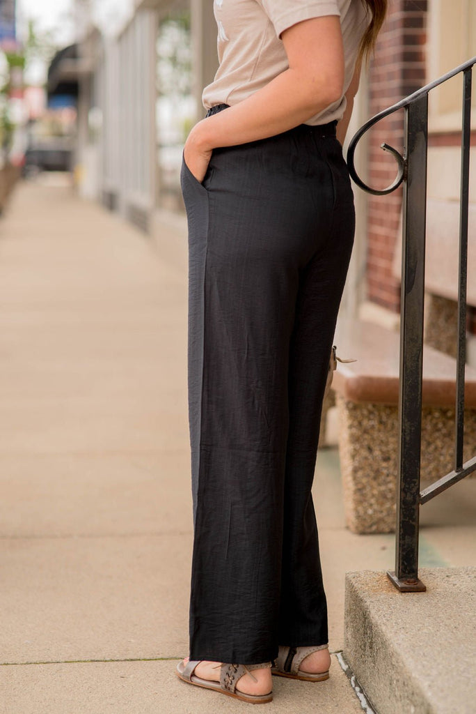 Classy Relaxed Drawstring Pants - Betsey's Boutique Shop -