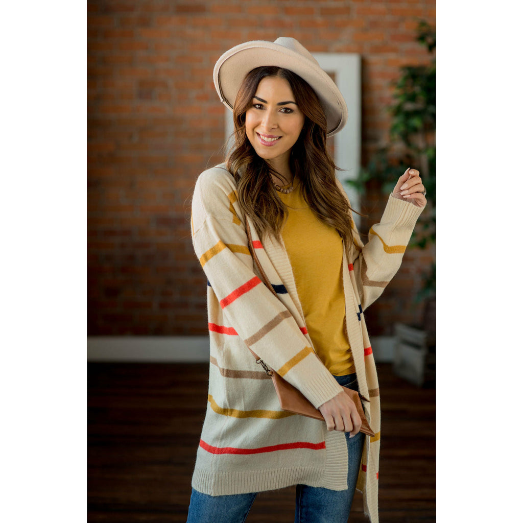 Bright Striped Cardigan - Betsey's Boutique Shop