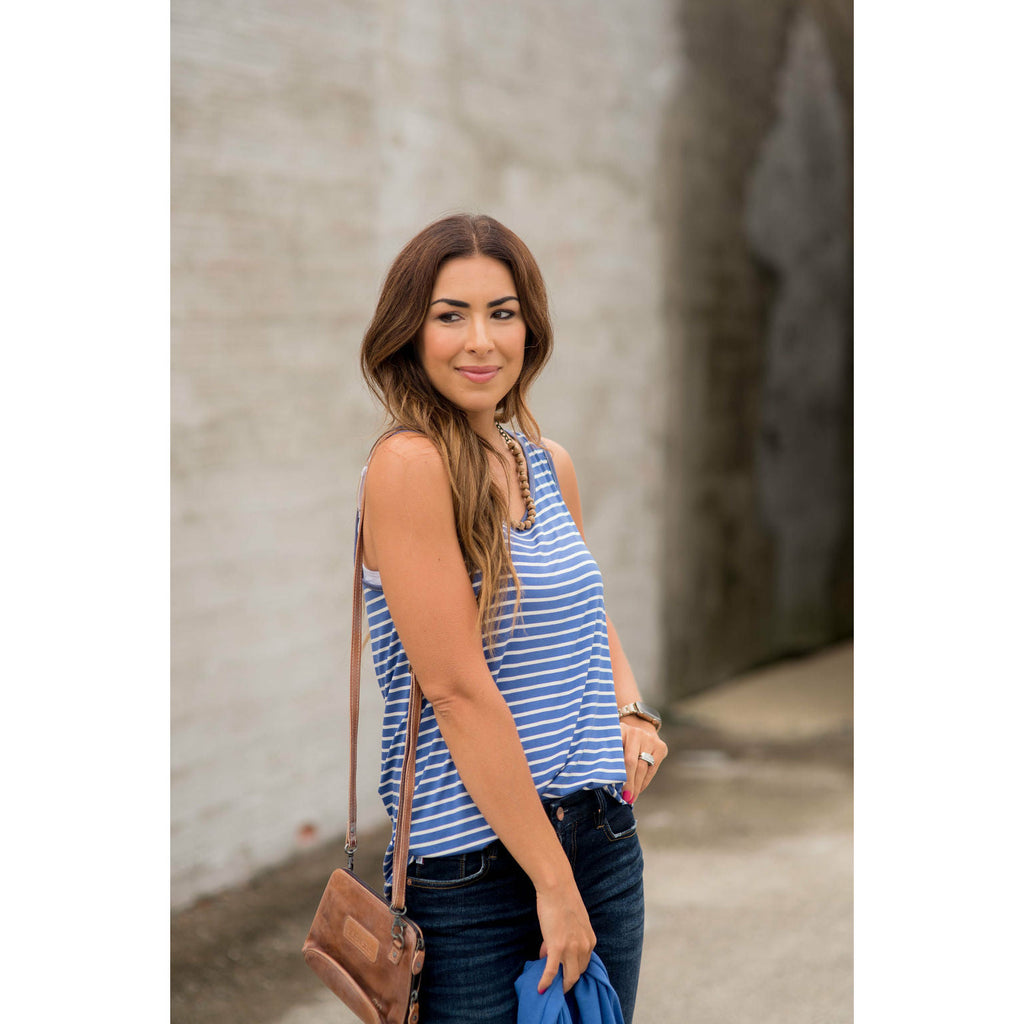 Striped Basic Tank - Betsey's Boutique Shop