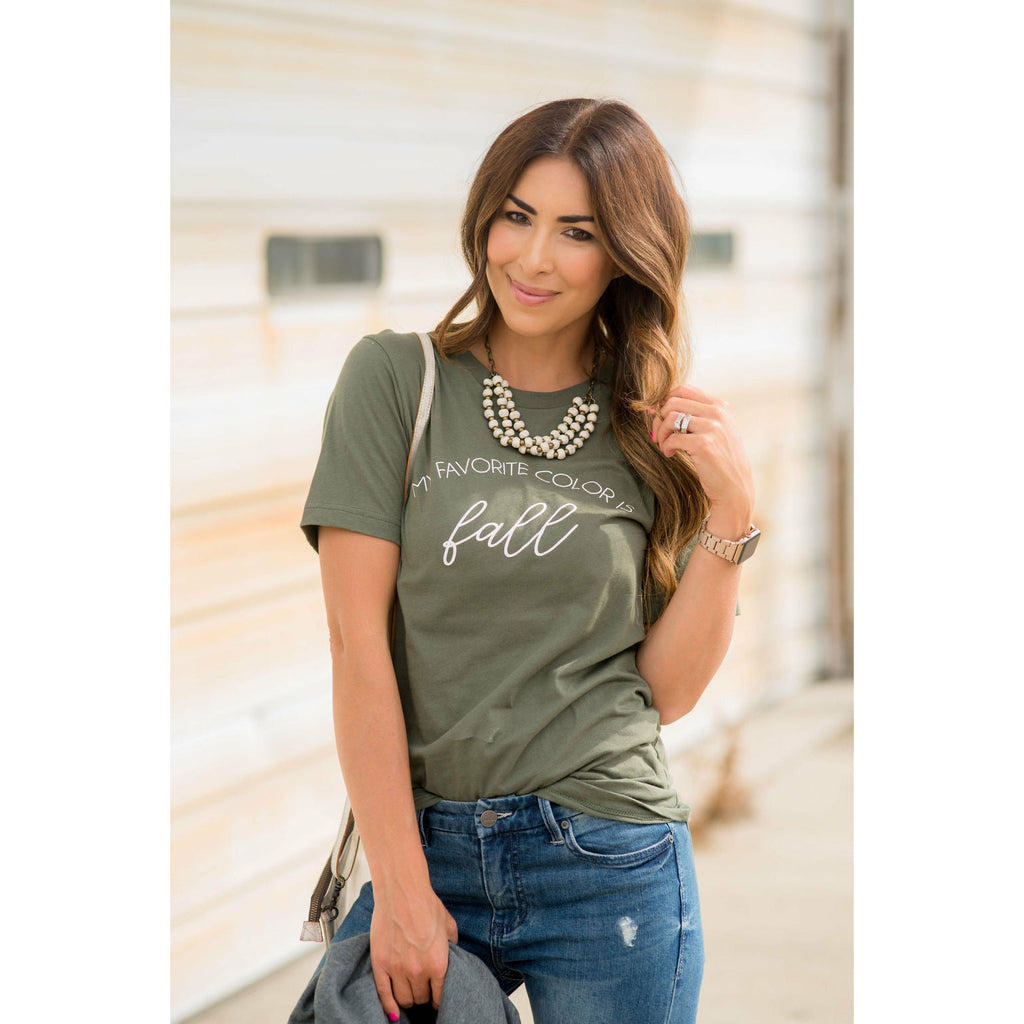 My Favorite Color is Fall Graphic Tee - Betsey's Boutique Shop