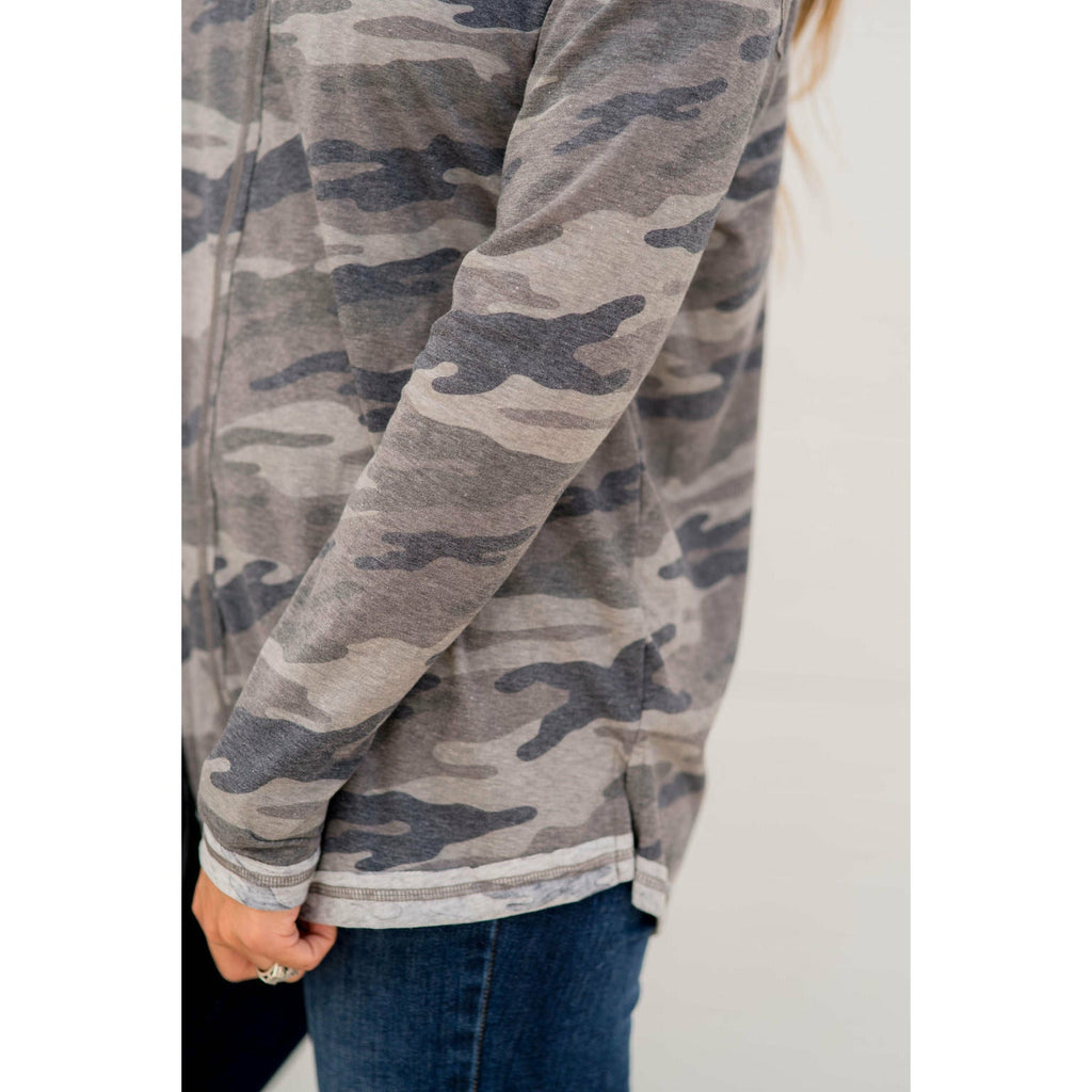 Mid Band Camo Long Sleeve Tee - Betsey's Boutique Shop