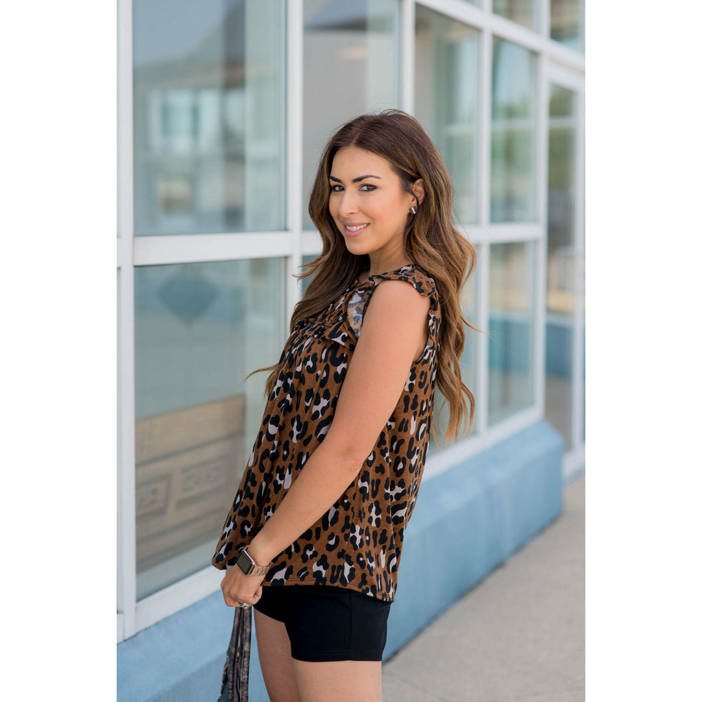 All the Ruffles Leopard Tank - Betsey's Boutique Shop