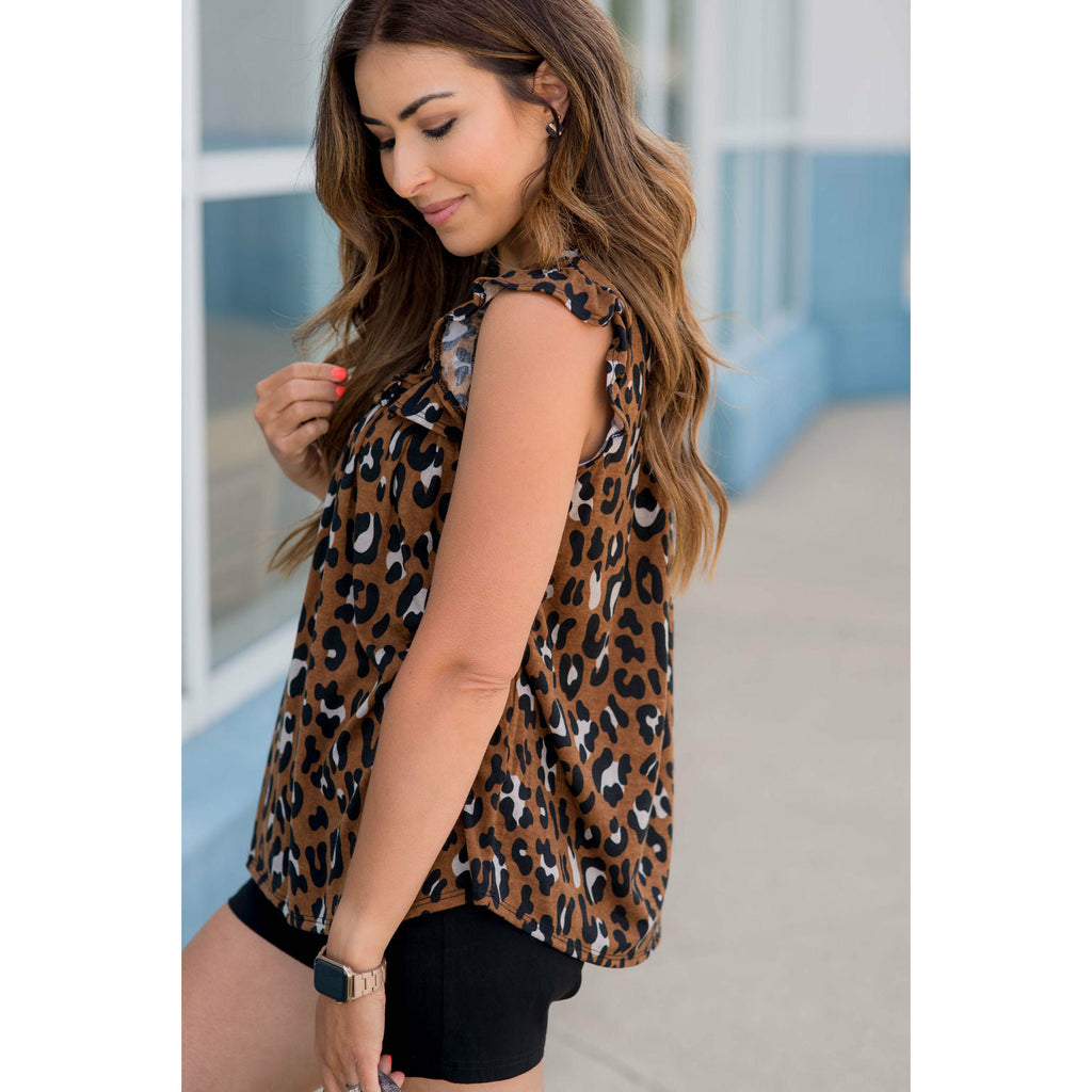 All the Ruffles Leopard Tank - Betsey's Boutique Shop