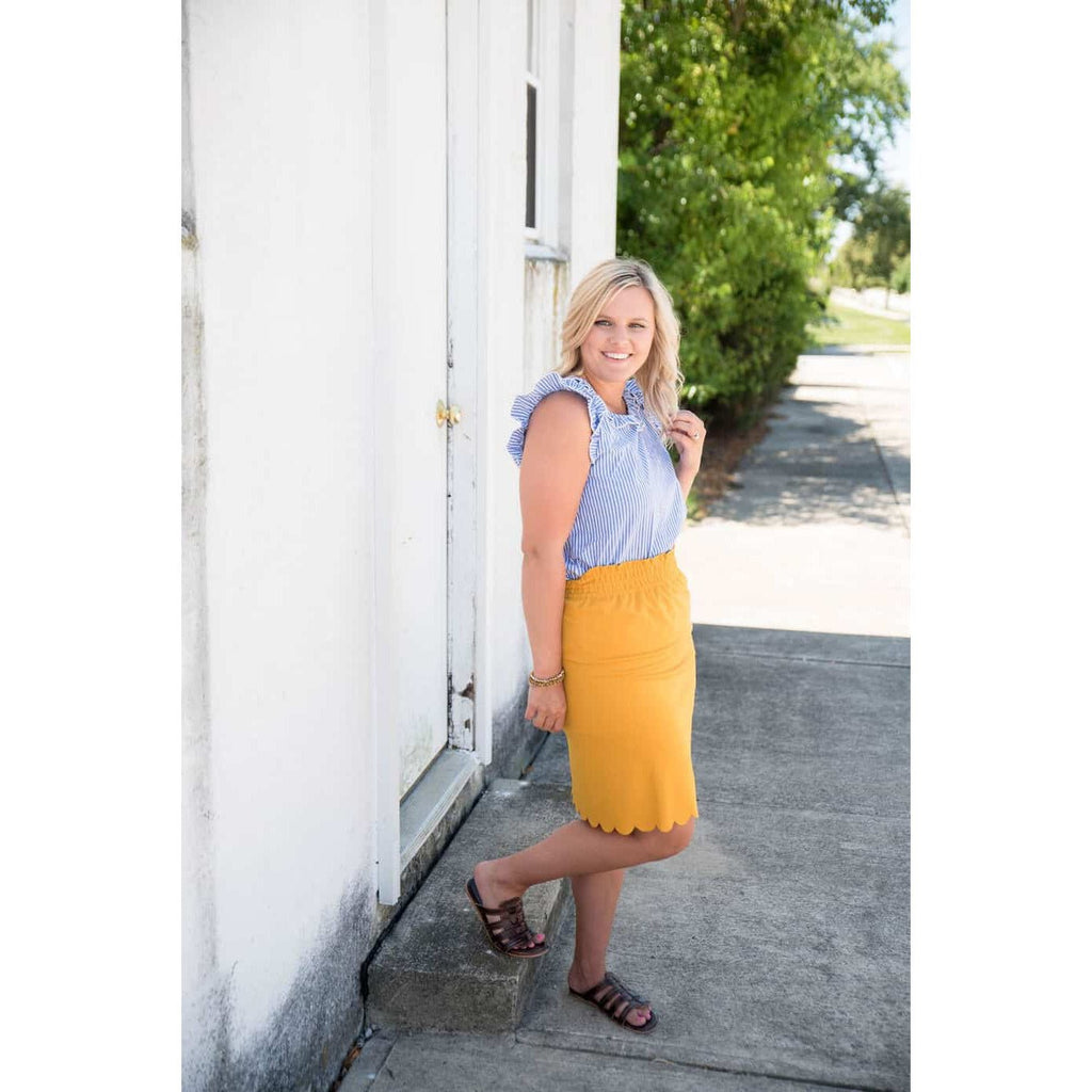 Ruffle Neckline Tank - Betsey's Boutique Shop