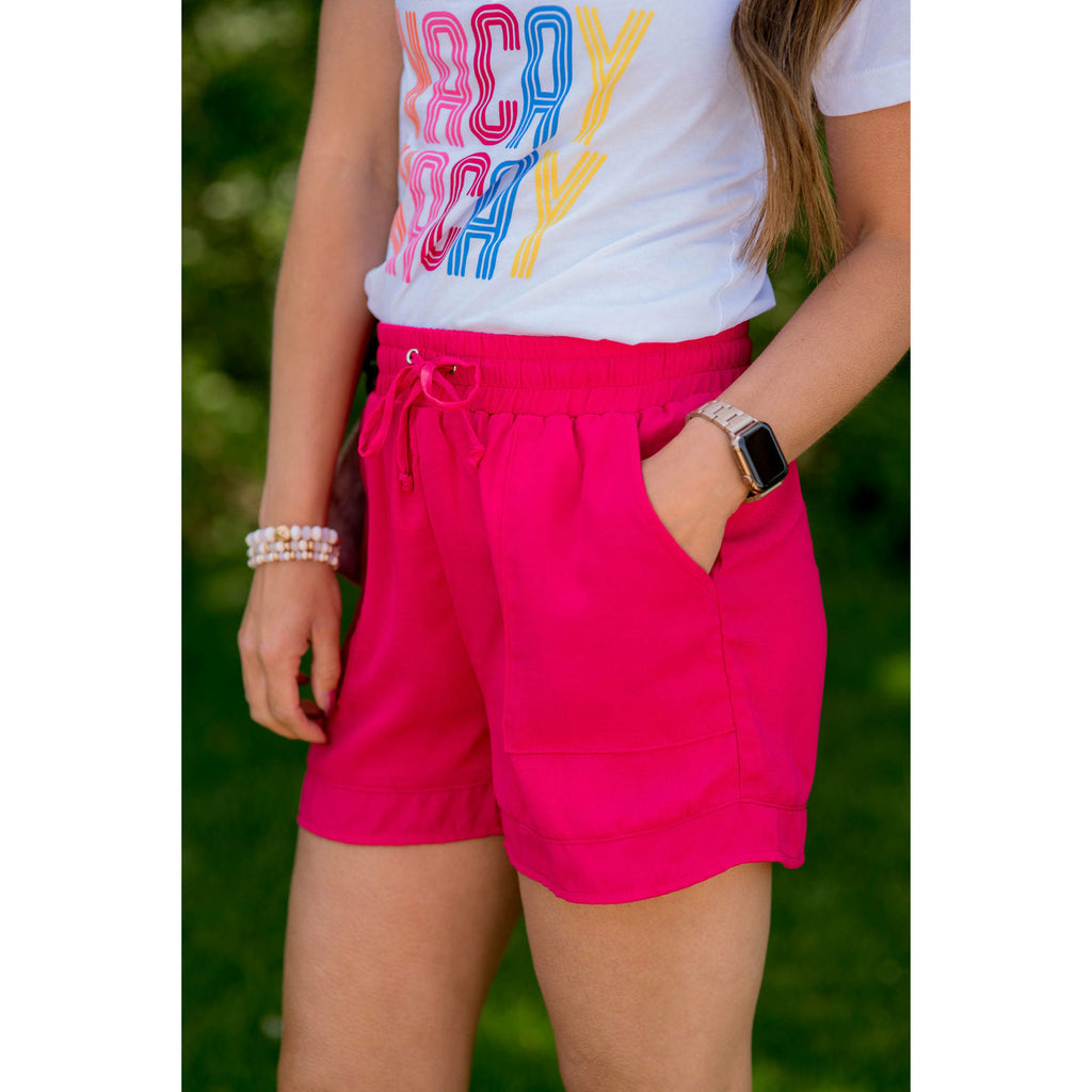 Relaxed Tie Shorts - Betsey's Boutique Shop