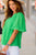Textured Dot Ruffle Trim V-Neck Blouse - Betsey's Boutique Shop - Shirts & Tops