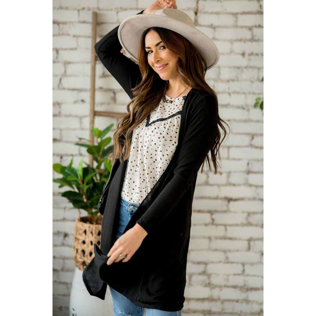 Basic Tunic Cardigan - Betsey's Boutique Shop - Coats & Jackets