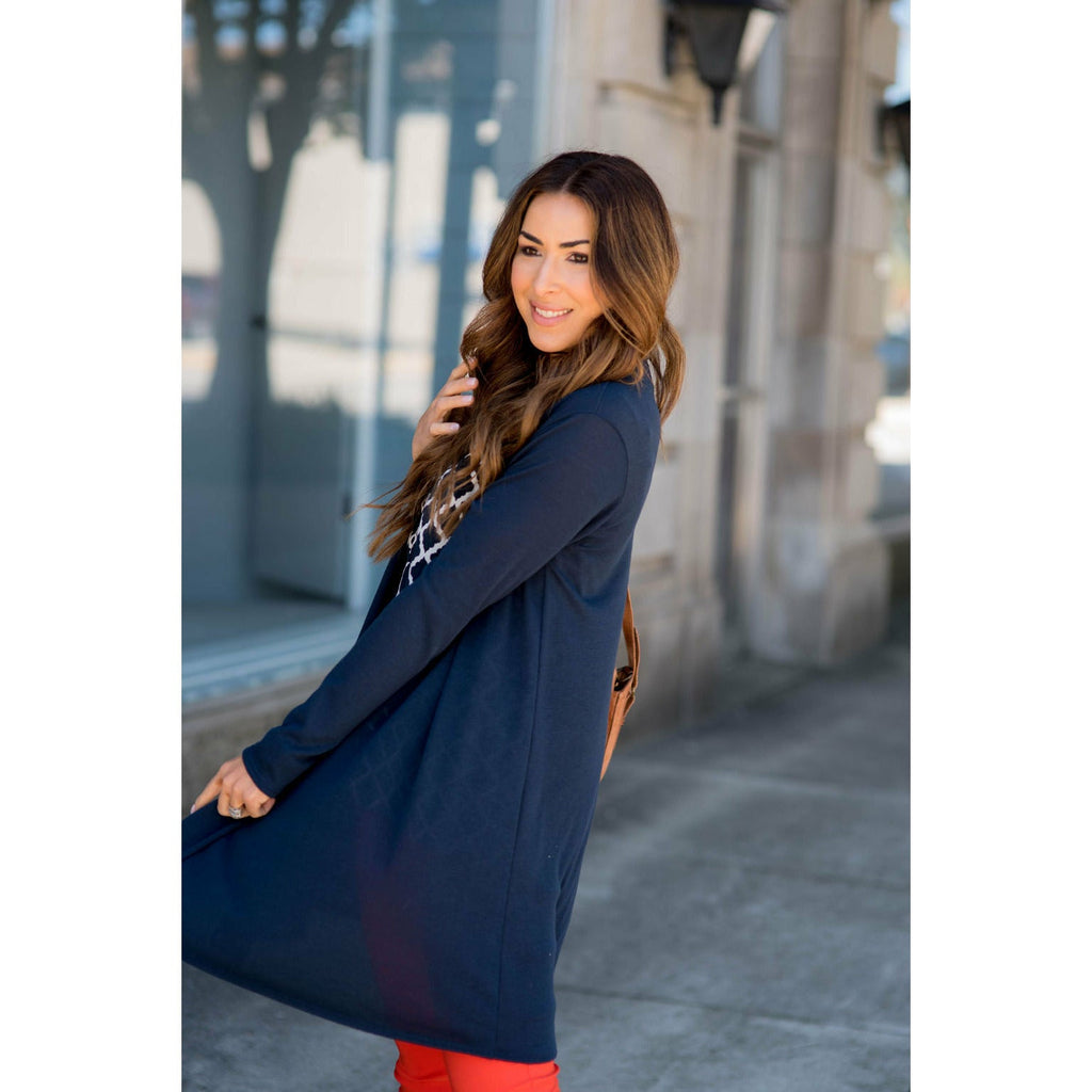 Basic Tunic Cardigan - Betsey's Boutique Shop - Coats & Jackets