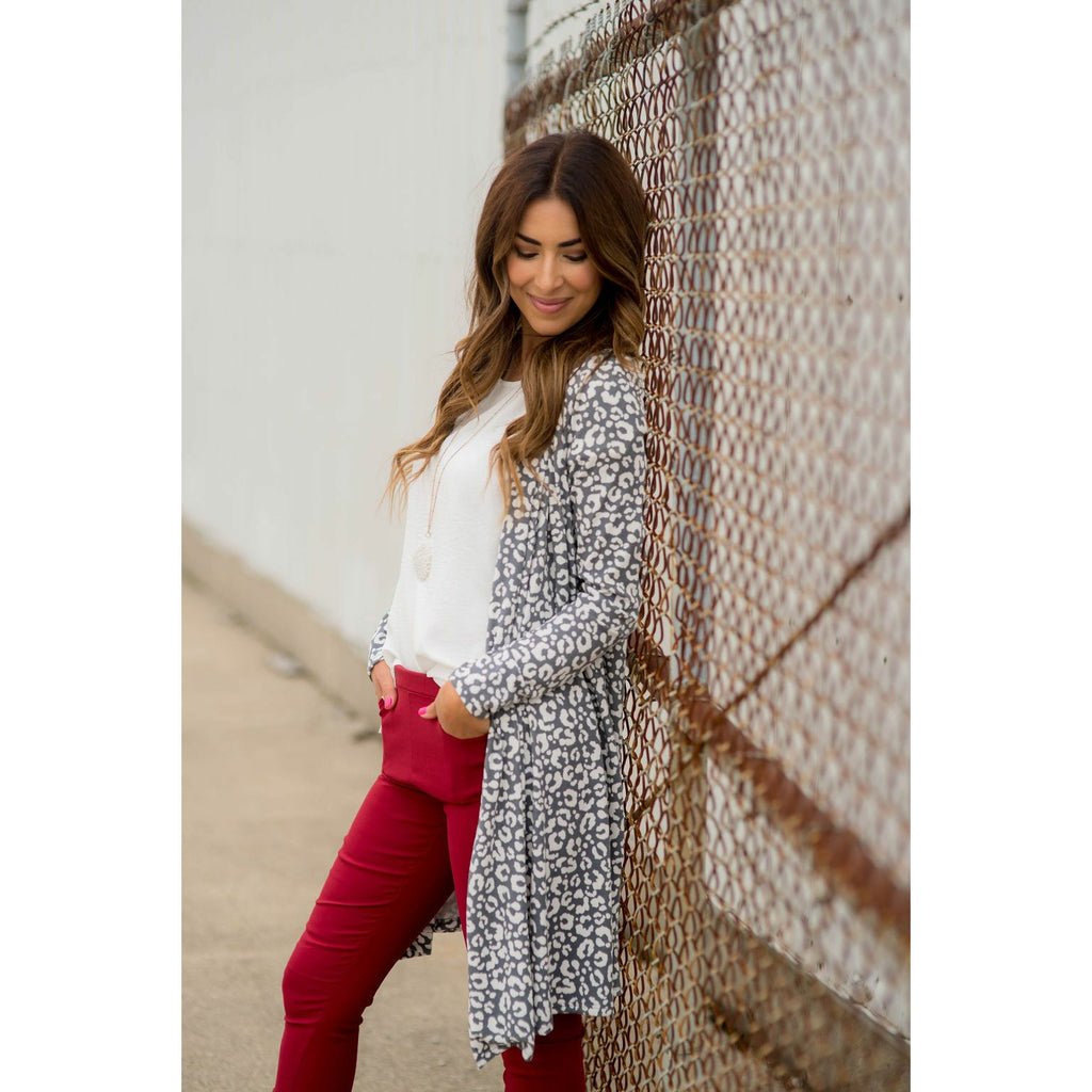 Flowy Lightweight Leopard Print Cardigan - Betsey's Boutique Shop