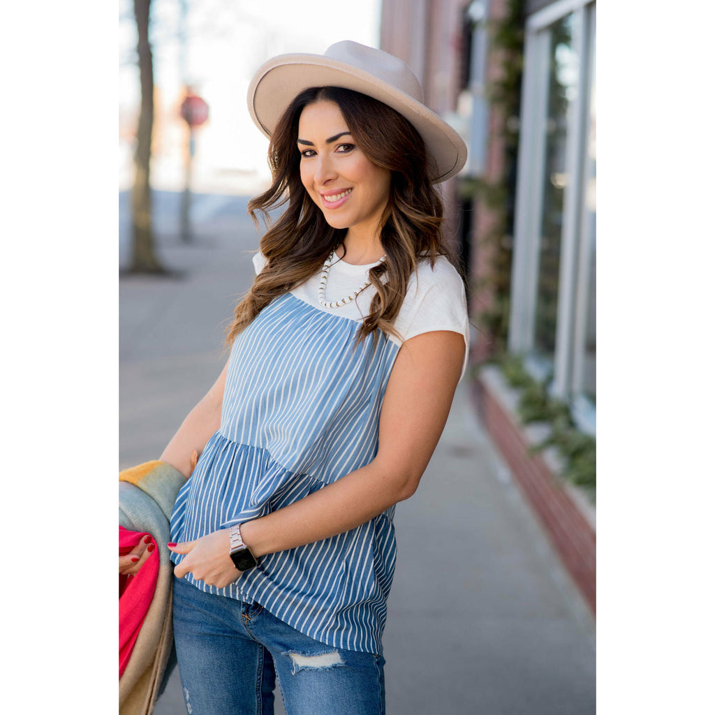 Tiered Stripe Tee - Betsey's Boutique Shop