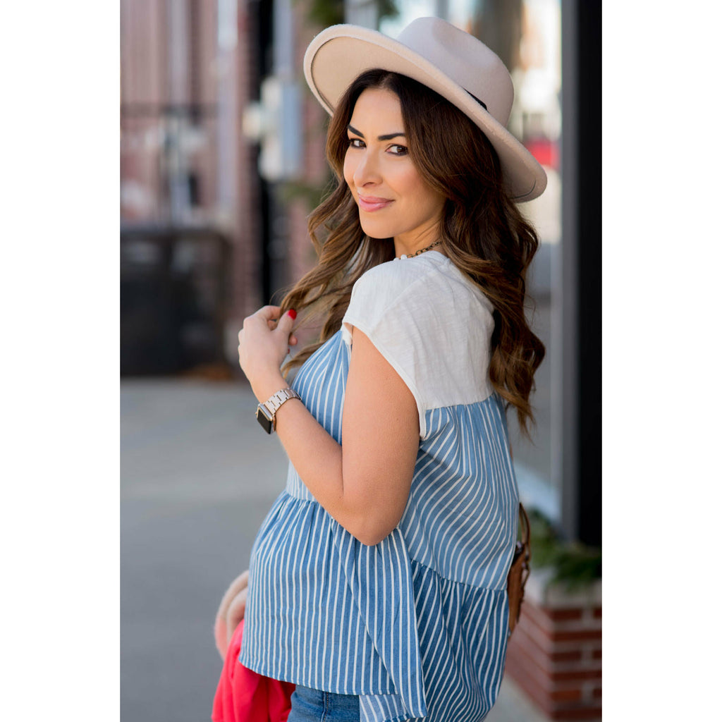 Tiered Stripe Tee - Betsey's Boutique Shop