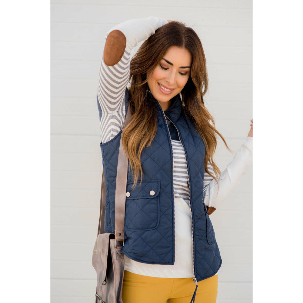 Betsey's Boutique Shop Textured Puffer Vest S / Oatmeal by Betsey's Boutique