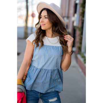 Tiered Stripe Tee - Betsey's Boutique Shop