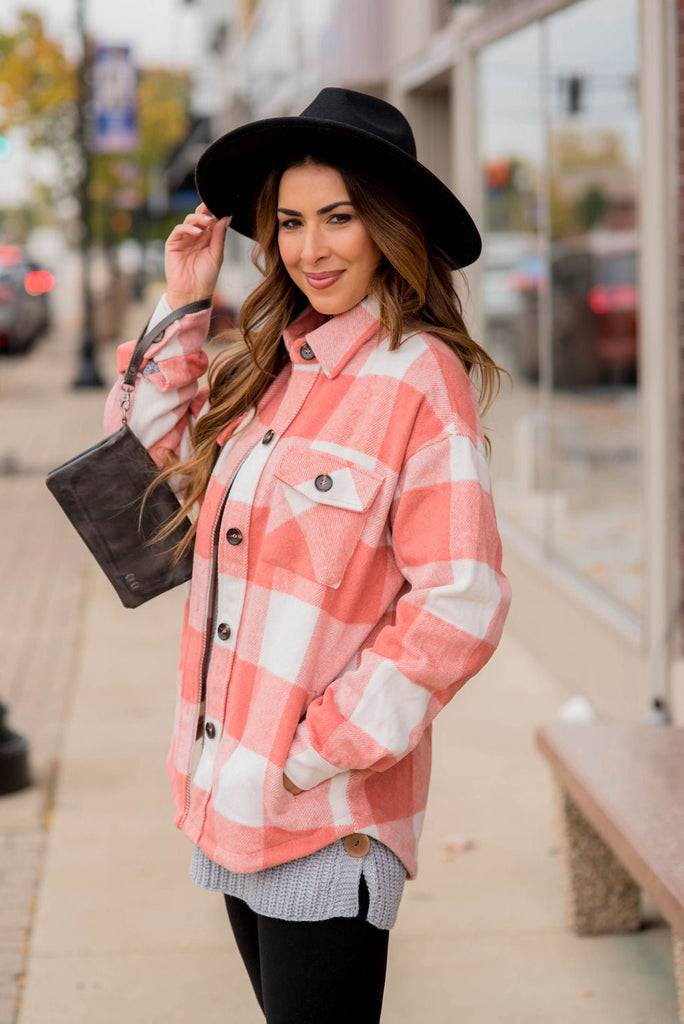 Bold Plaid Shacket - Betsey's Boutique Shop