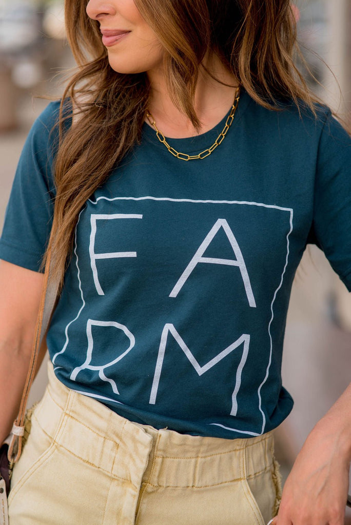 Farm Block Graphic Tee - Betsey's Boutique Shop -