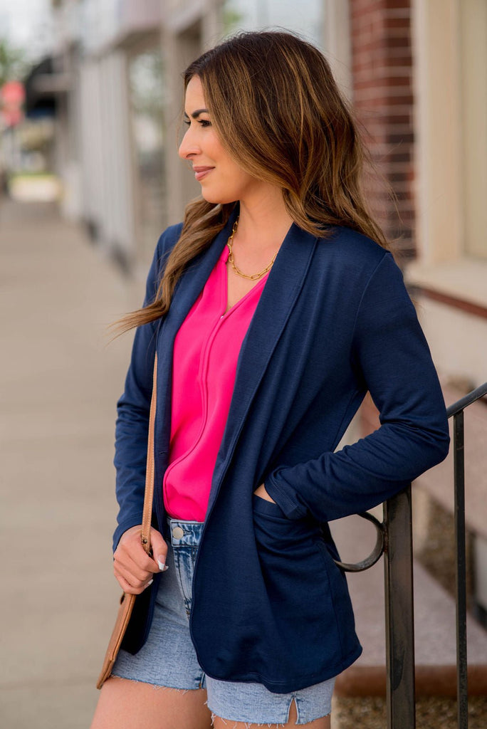 Everyday Cotton Blazer - Betsey's Boutique Shop - Coats & Jackets