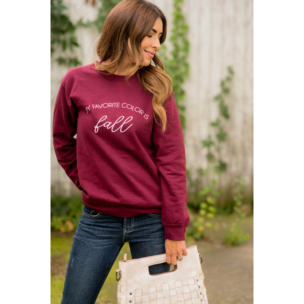 My Favorite Color is Fall Crewneck - Betsey's Boutique Shop