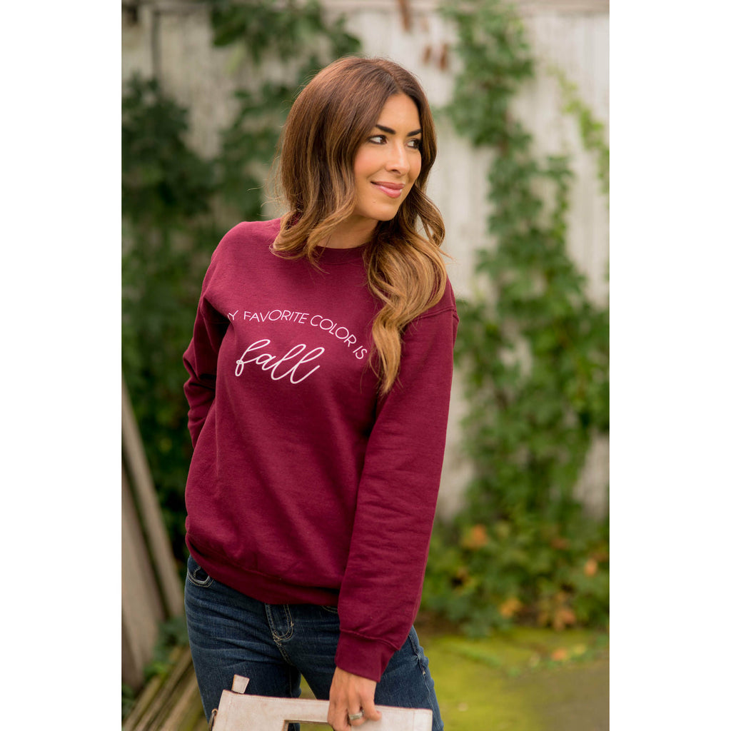 My Favorite Color is Fall Crewneck - Betsey's Boutique Shop