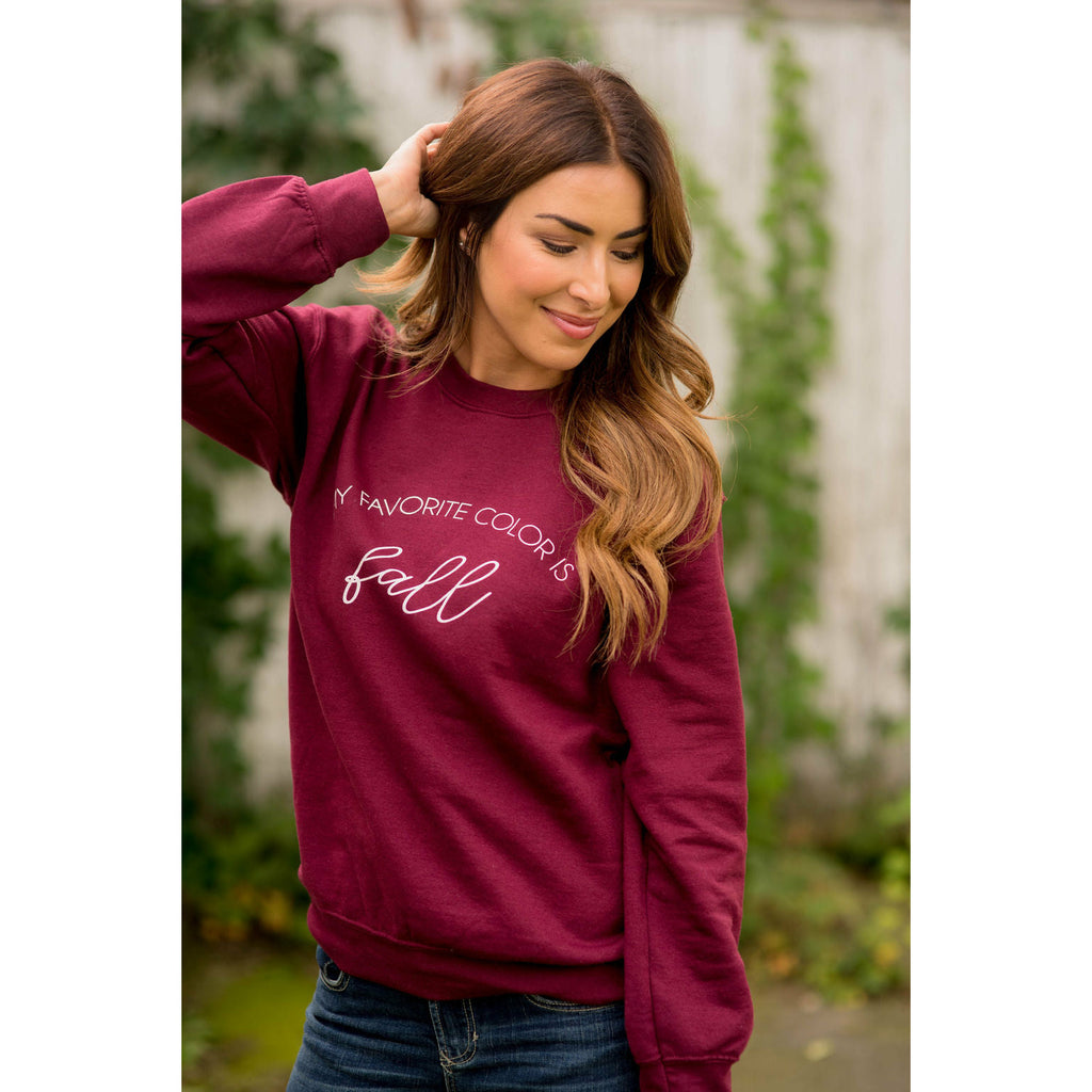 My Favorite Color is Fall Crewneck - Betsey's Boutique Shop