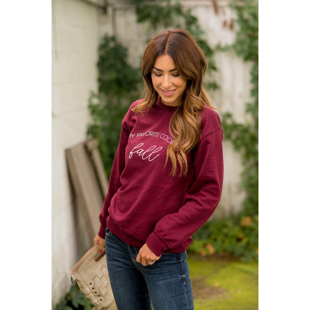 My Favorite Color is Fall Crewneck - Betsey's Boutique Shop