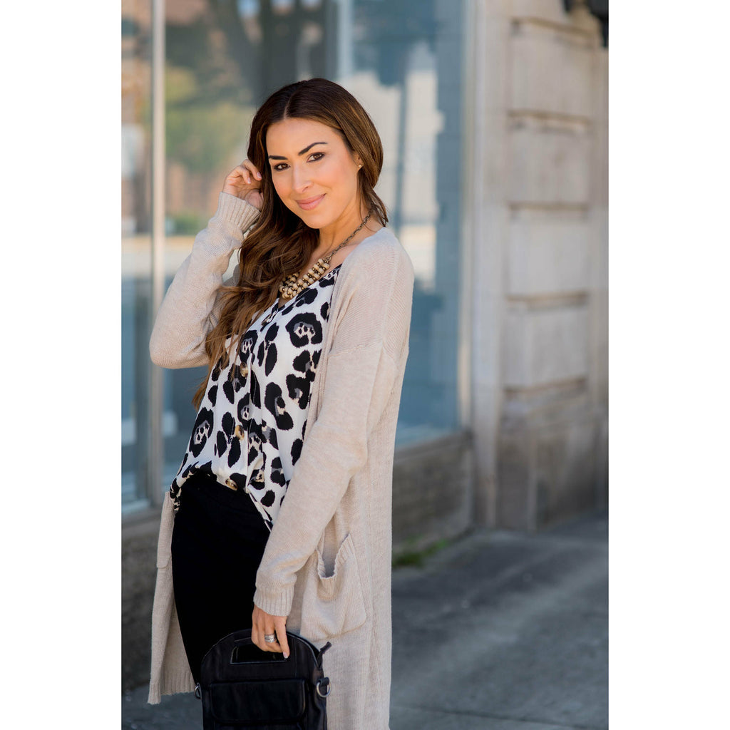 Leopard Button Tank - Betsey's Boutique Shop