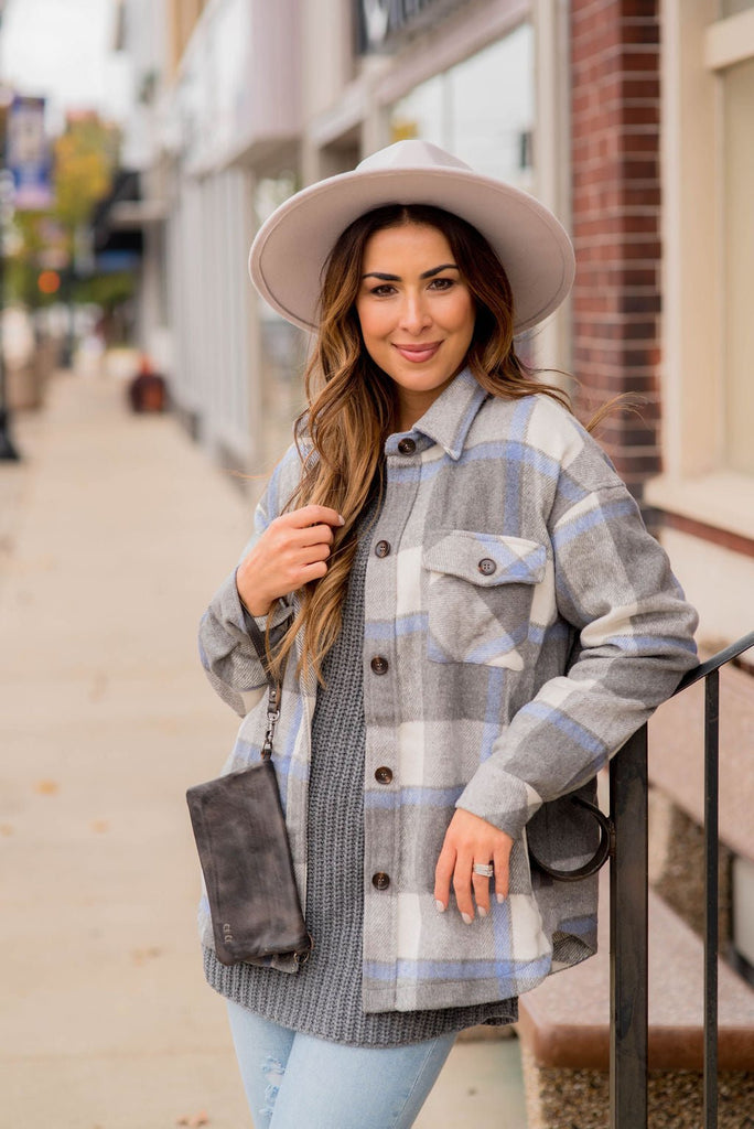 Bonfire Ready Plaid Shacket - Betsey's Boutique Shop