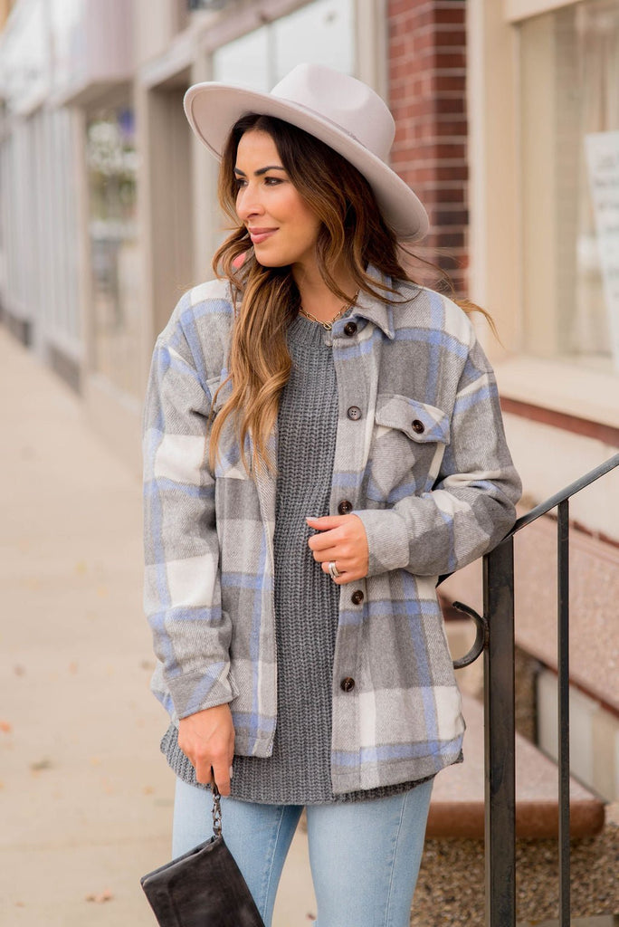 Bonfire Ready Plaid Shacket - Betsey's Boutique Shop