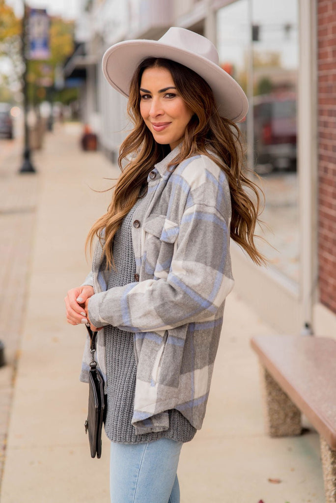 Bonfire Ready Plaid Shacket - Betsey's Boutique Shop