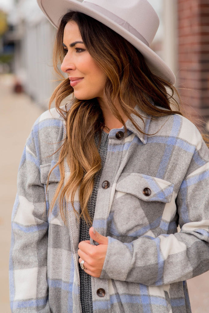 Bonfire Ready Plaid Shacket - Betsey's Boutique Shop